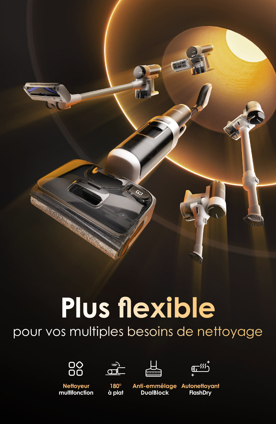 Tineco Floor ONE Switch S6 Stretch Aspirateur Laveur Sec Et Humide, aspirateur laveur sans fil, aspirateur lavant, aspirateur sans fil,aspirateur balai
