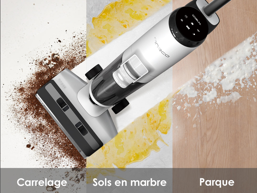 Tineco iFLOOR 5 Nettoyeur de Sol, aspirateur laveur, aspirateur laveur sans fil, aspirateur lavant, aspirateur sans fil,aspirateur balai