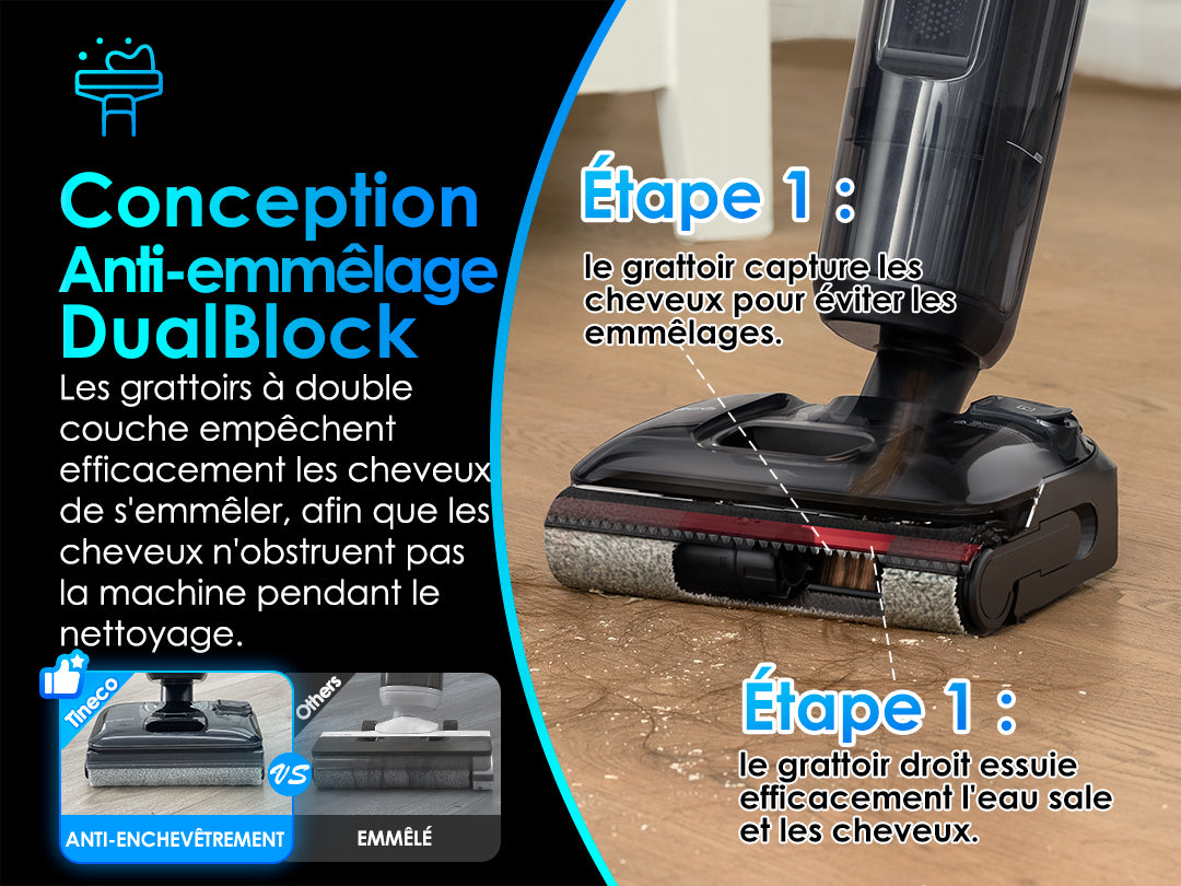 Tineco Floor ONE S7 Stretch Ultra Aspirateur Sec et Humide Sans Fil, Aspirateur Laveur, aspirateur laveur sans fil, aspirateur lavant, aspirateur sans fil,aspirateur balai