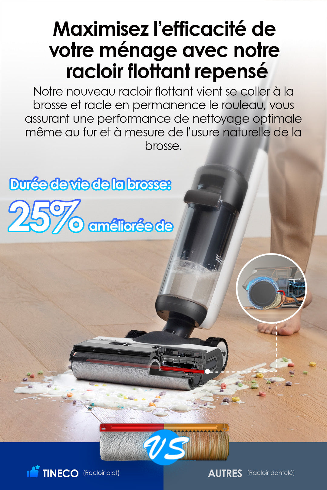 Tineco FLOOR ONE SWITCH S7 Laveur Intelligent Multi Fonctions, Aspirateur Laveur, aspirateur laveur sans fil, aspirateur lavant, aspirateur sans fil,aspirateur balai