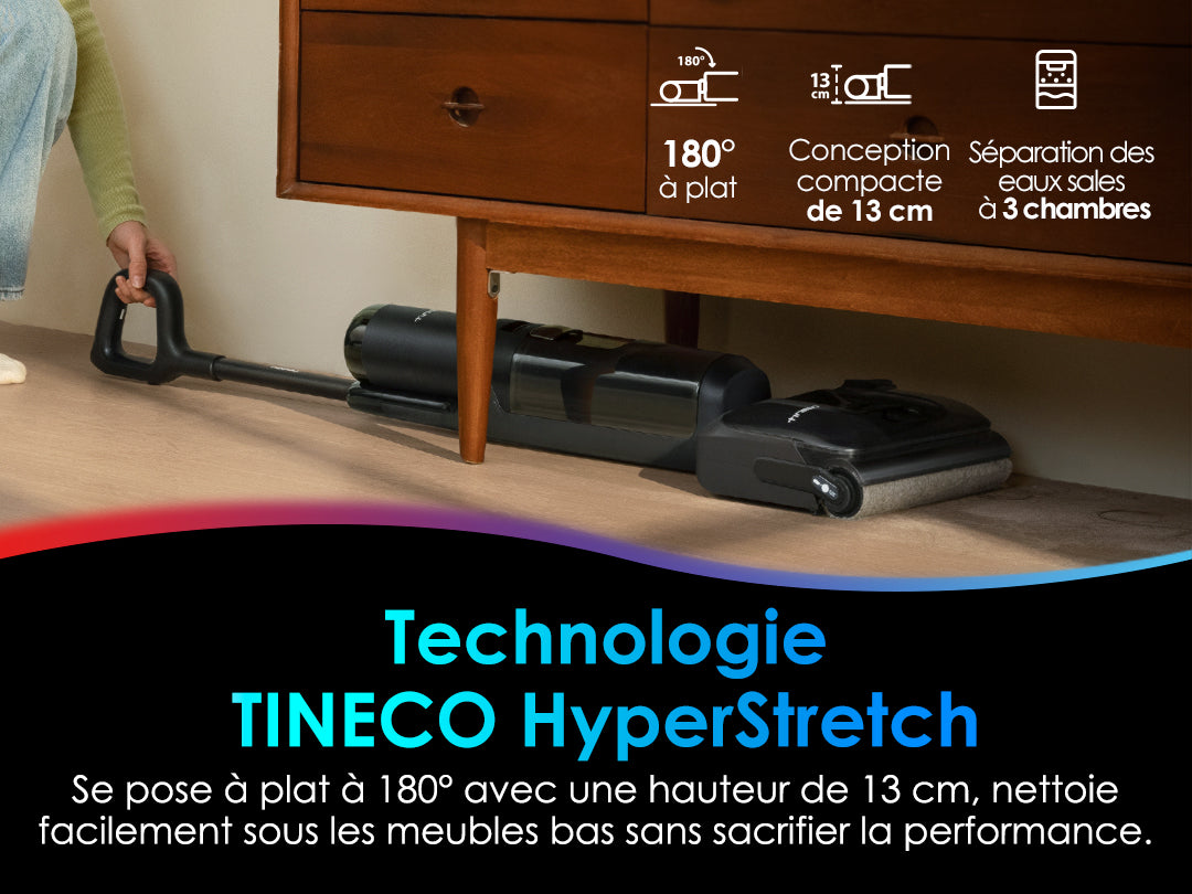 Tineco Floor ONE S7 Stretch Ultra Aspirateur Sec et Humide Sans Fil, Aspirateur Laveur, aspirateur laveur sans fil, aspirateur lavant, aspirateur sans fil,aspirateur balai