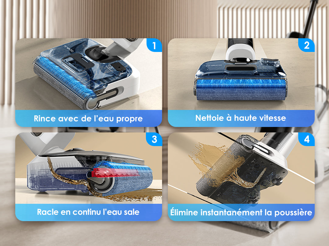 Tineco Floor ONE STRETCH S6 Aspirateur Eau et Poussière Laveur de Sols, aspirateur laveur sans fil, aspirateur lavant, aspirateur sans fil,aspirateur balai