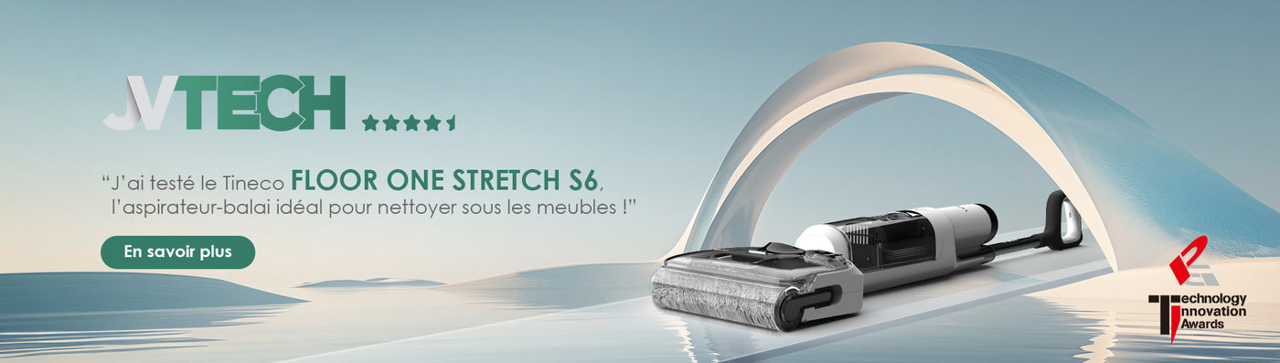 Découvrez pourquoi JVTECH a donné 4 étoiles au Tineco FLOOR ONE Stretch S6. Ce nettoyeur sol innovant se distingue par sa capacité à se glisser facilement sous les meubles, garantissant un nettoyage complet et sans effort. Adoptez la solution de nettoyage intelligente et efficace pour un foyer impeccable, même dans les endroits les plus inaccessibles.