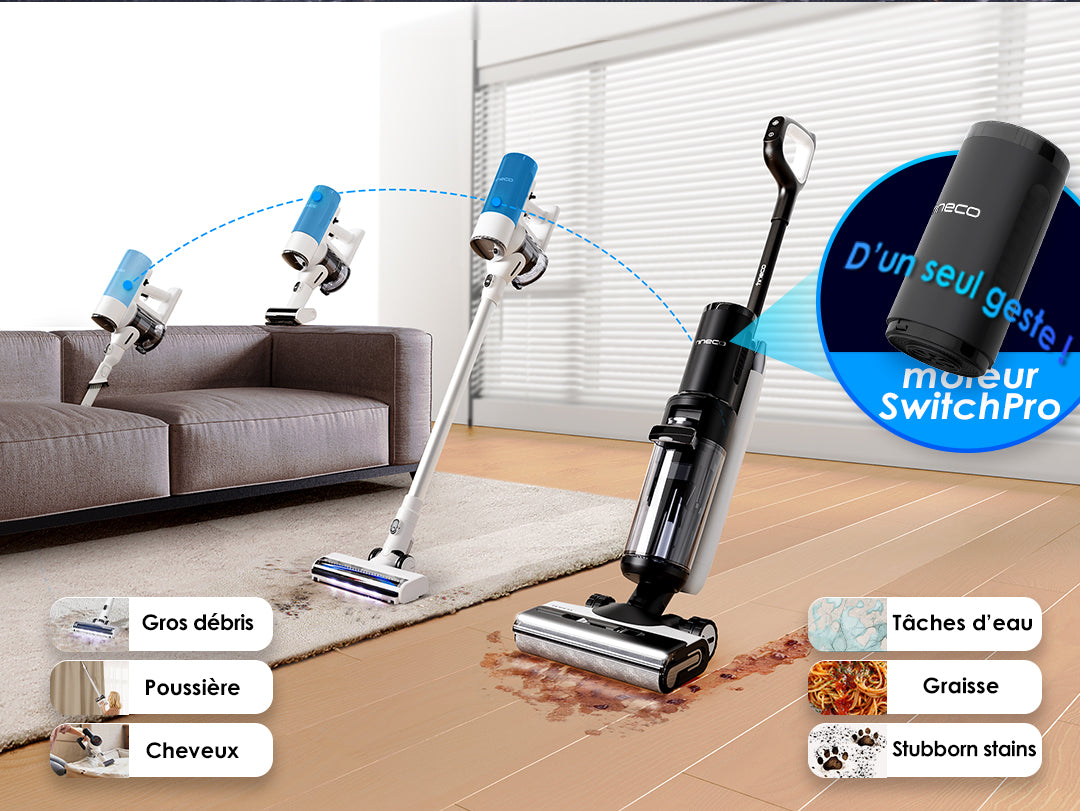 Tineco FLOOR ONE SWITCH S7 Laveur Intelligent Multi Fonctions, Aspirateur Laveur, aspirateur laveur sans fil, aspirateur lavant, aspirateur sans fil,aspirateur balai