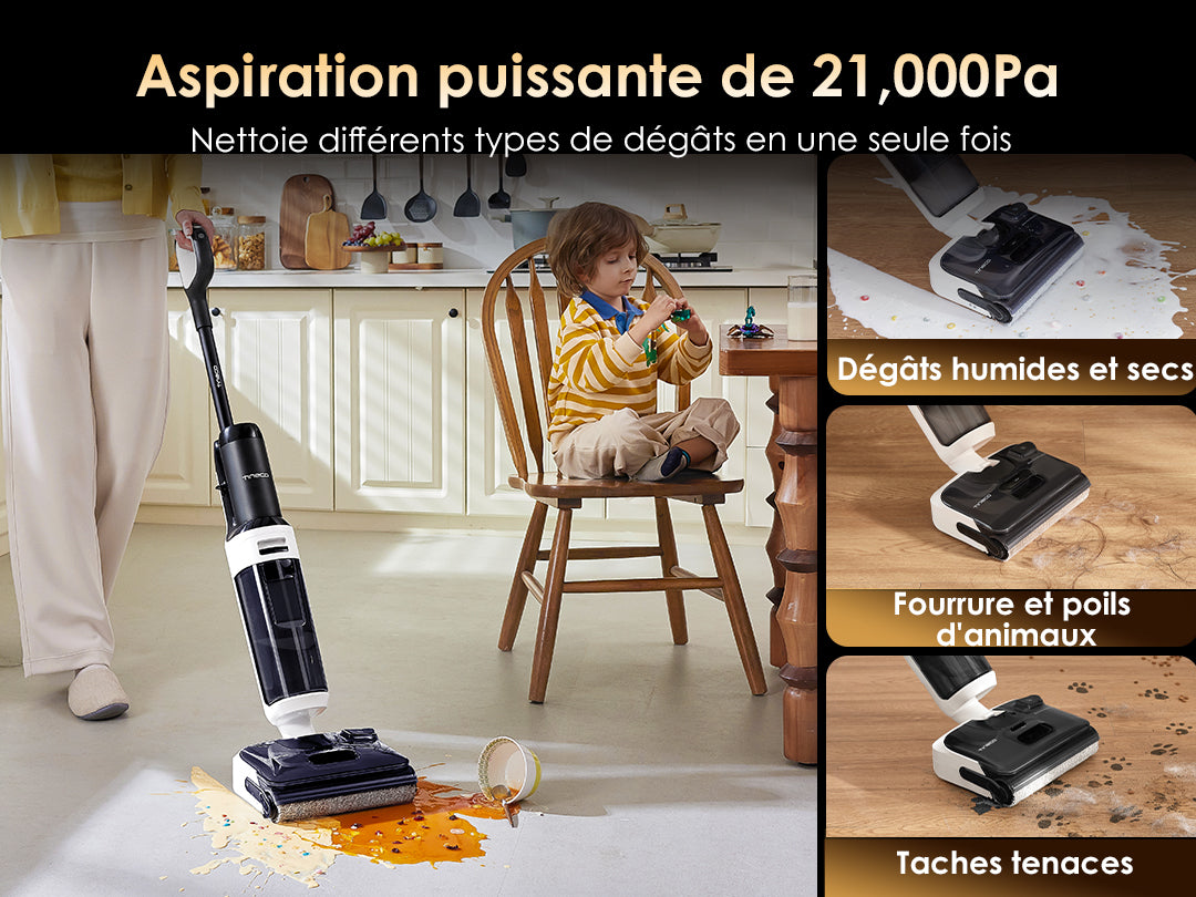 Tineco Floor ONE Switch S6 Stretch Aspirateur Laveur Sec Et Humide, aspirateur laveur sans fil, aspirateur lavant, aspirateur sans fil,aspirateur balai