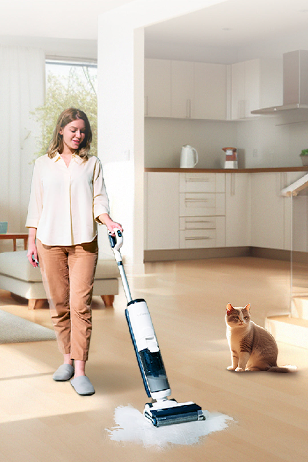 Tineco iFLOOR 5 Nettoyeur de Sol, aspirateur laveur, aspirateur laveur sans fil, aspirateur lavant, aspirateur sans fil,aspirateur balai