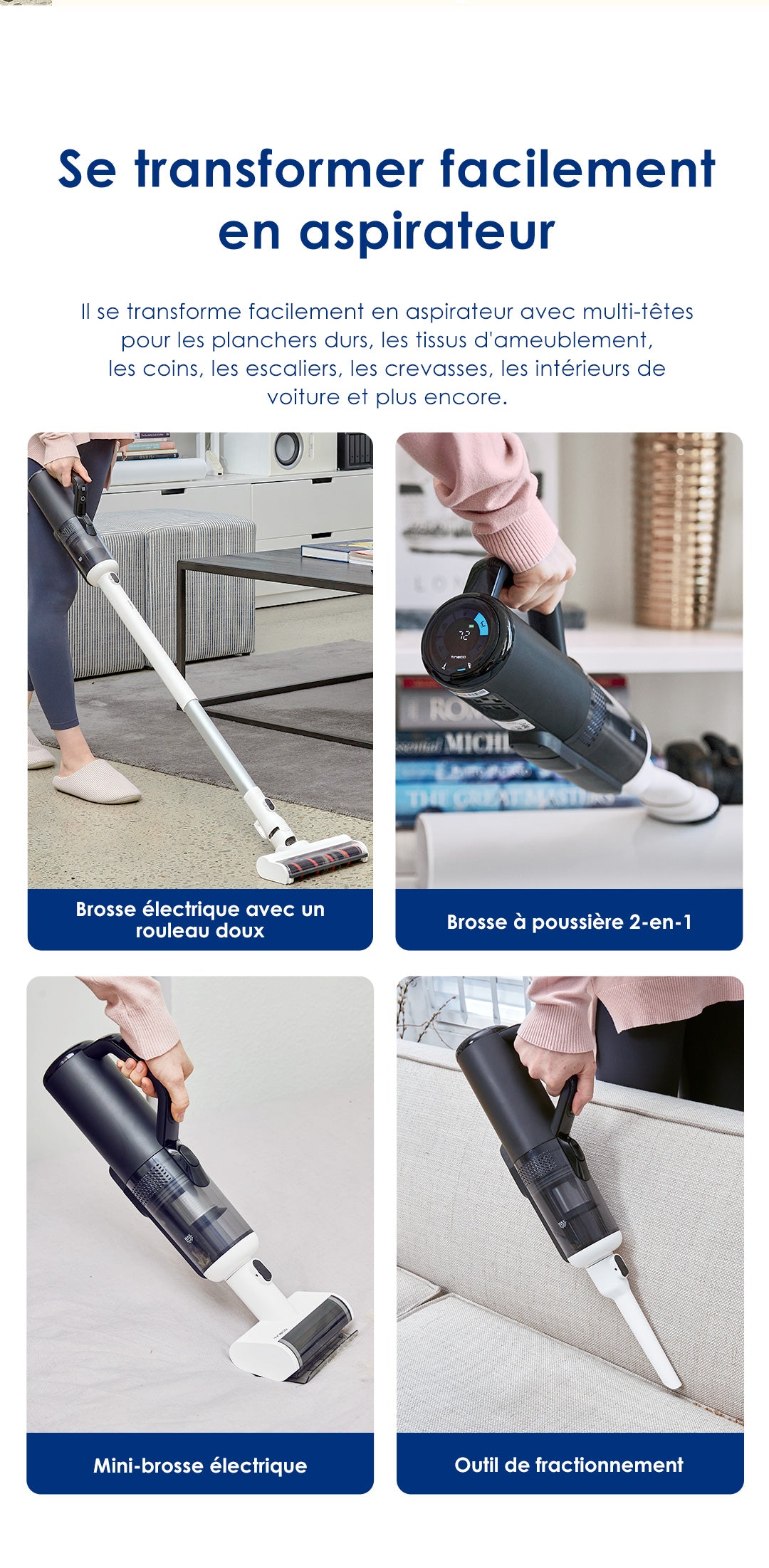 Tineco FLOOR ONE S5 COMBO POWER KIT aspirateur intelligent sec et humide, aspirateur laveur sans fil, aspirateur lavant, aspirateur sans fil,aspirateur balai
