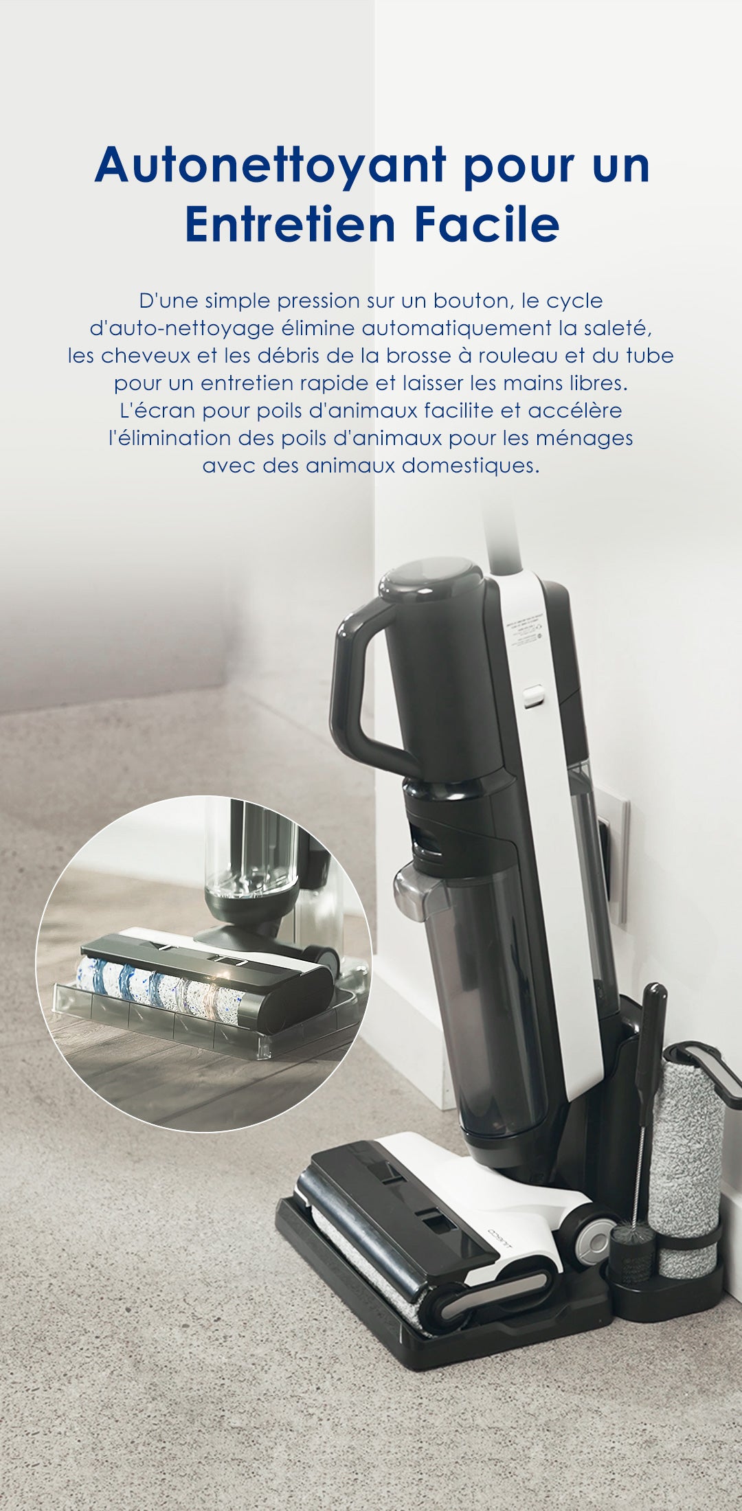 Tineco FLOOR ONE S5 COMBO POWER KIT aspirateur intelligent sec et humide, aspirateur laveur sans fil, aspirateur lavant, aspirateur sans fil,aspirateur balai