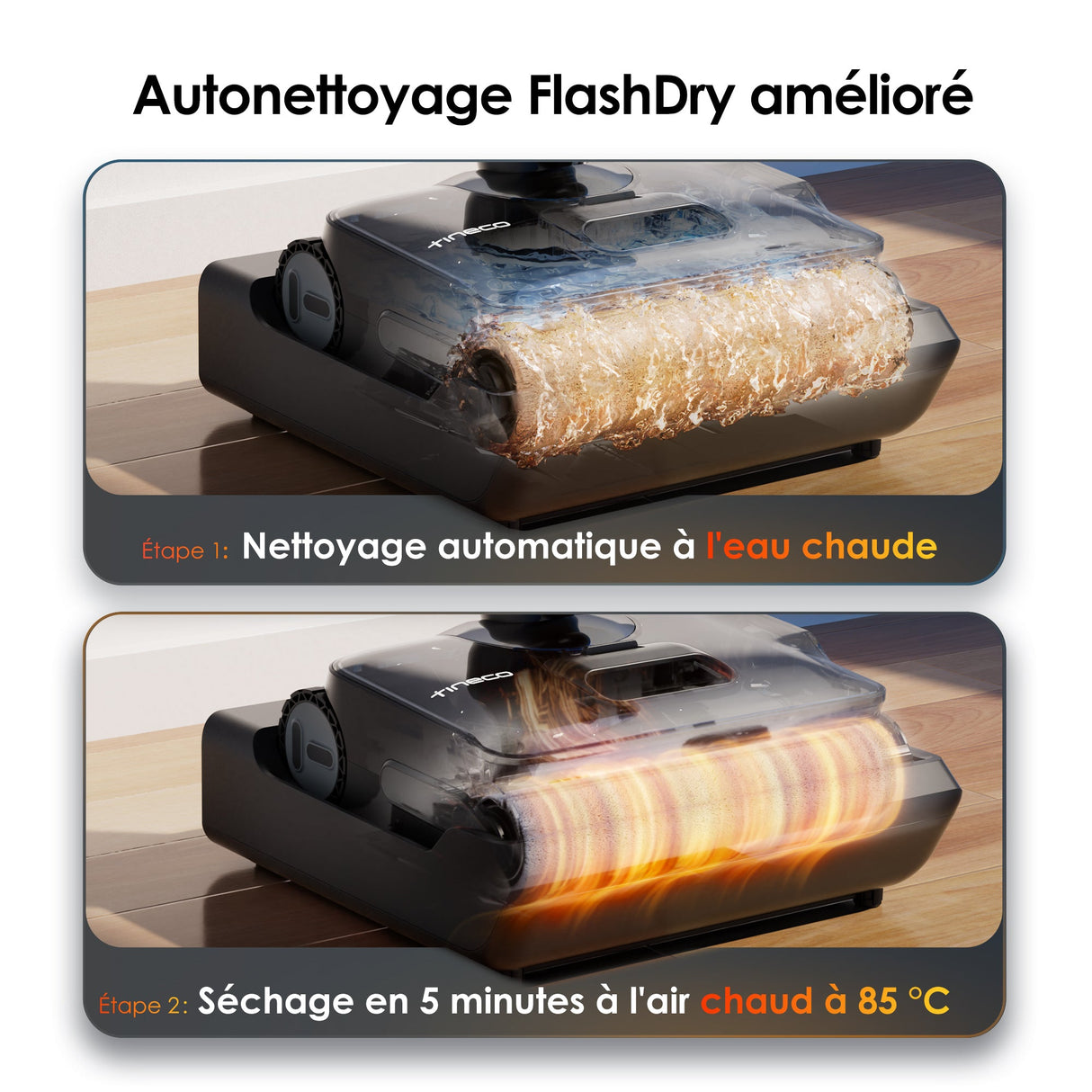 Tineco FLOOR ONE i6 Stretch Aspirateur Sec et Humide, Tineco Floor ONE STRETCH S6 Aspirateur Eau et Poussière Laveur de Sols, aspirateur laveur sans fil, aspirateur lavant, aspirateur sans fil,aspirateur balai