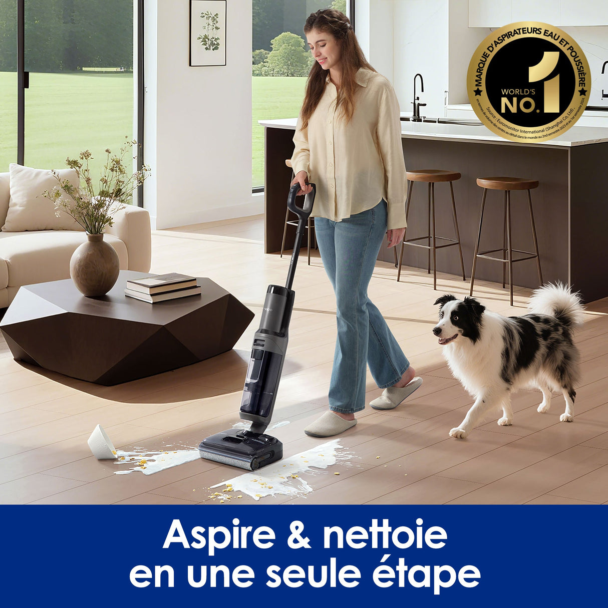 Tineco FLOOR ONE i6 Stretch Aspirateur Sec et Humide, Tineco Floor ONE STRETCH S6 Aspirateur Eau et Poussière Laveur de Sols, aspirateur laveur sans fil, aspirateur lavant, aspirateur sans fil,aspirateur balai