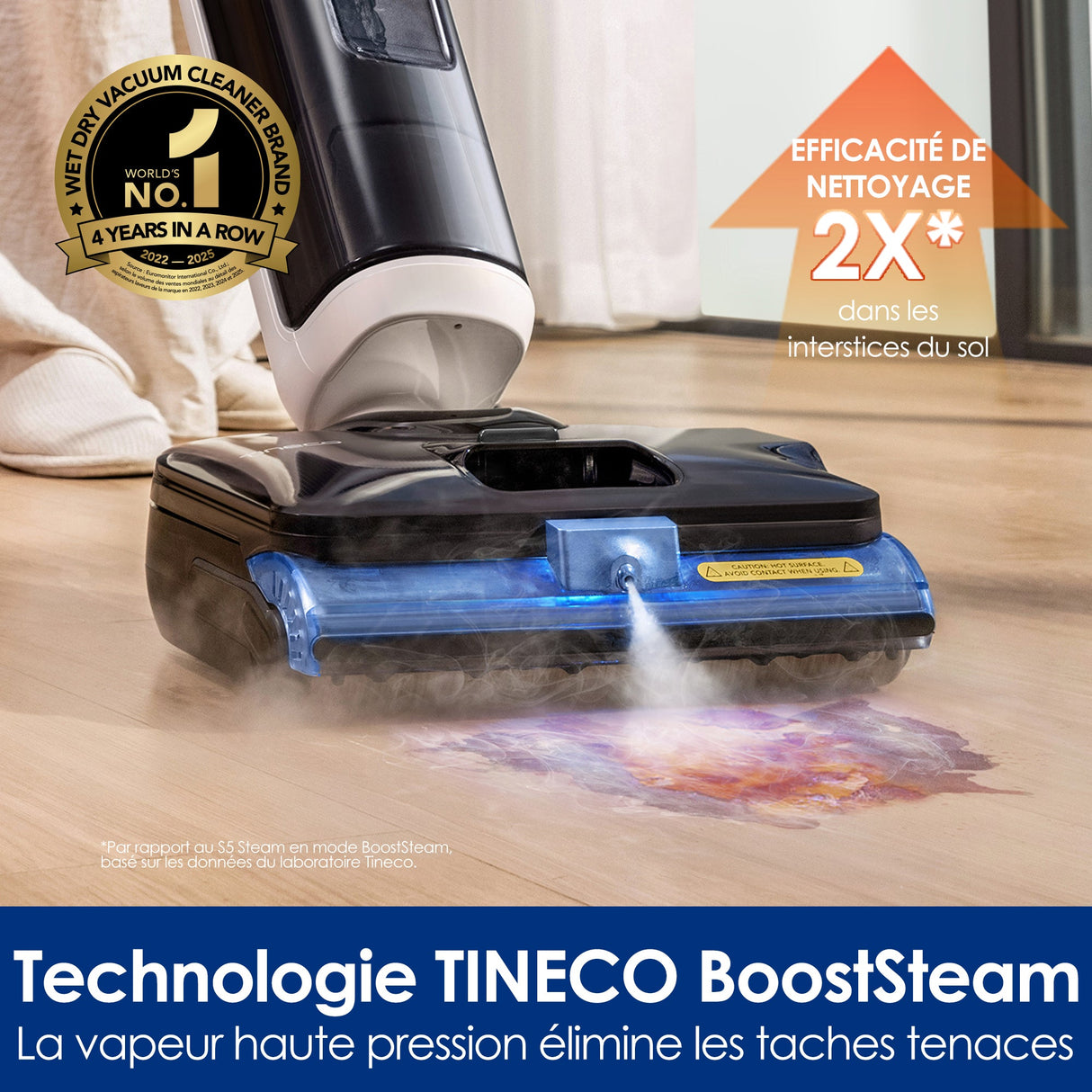 Tineco FLOOR ONE S6 Stretch Steam Aspirateur - laveur avec fil humide et sec tout - en - un - Tineco FR