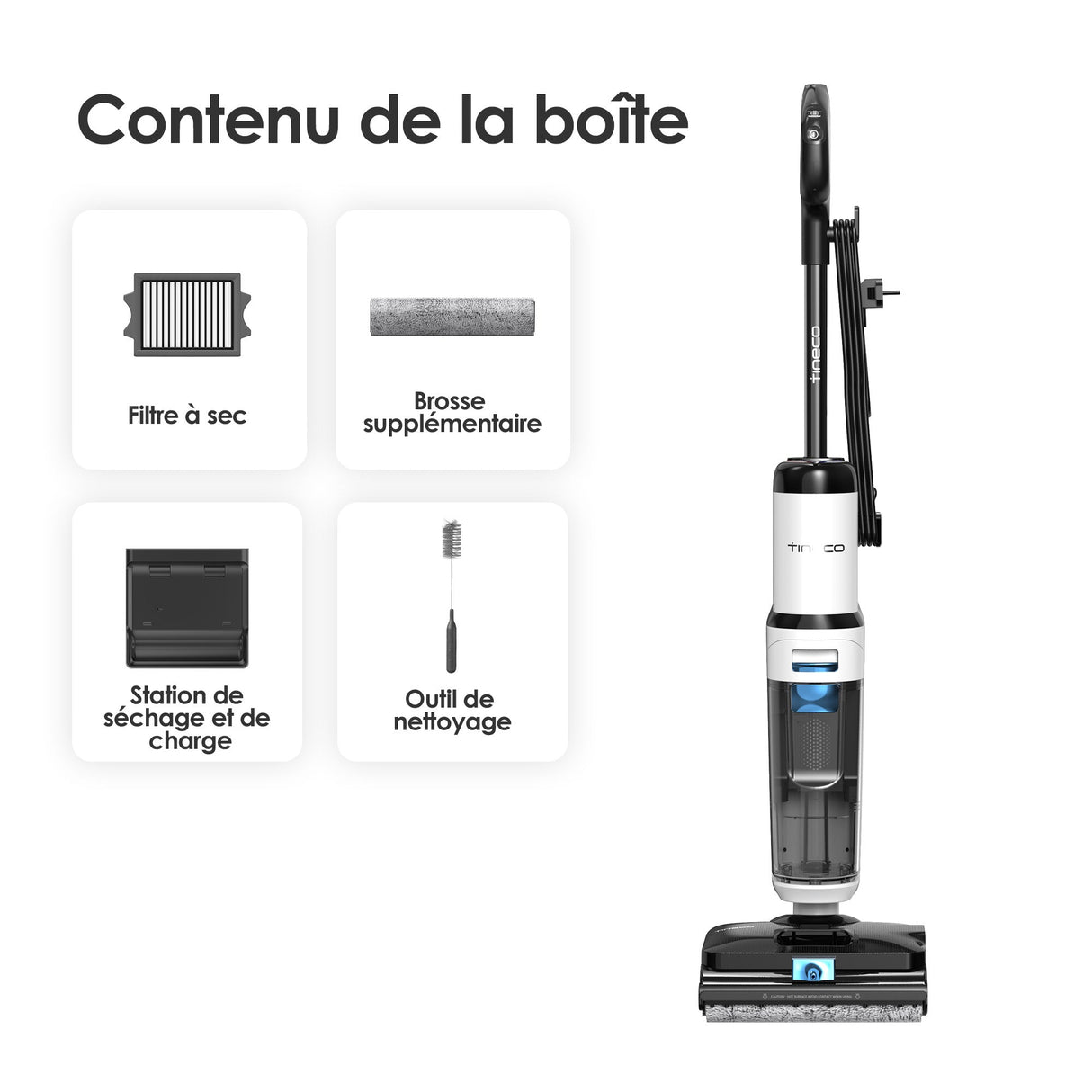 Tineco FLOOR ONE S6 Stretch Steam Aspirateur-laveur avec fil humide et sec tout-en-un, aspirateur, aspirateur laveur, aspirateur balai, meilleur aspirateur laveur, aspirateur eau et poussière, tineco s7 pro, tineco s5