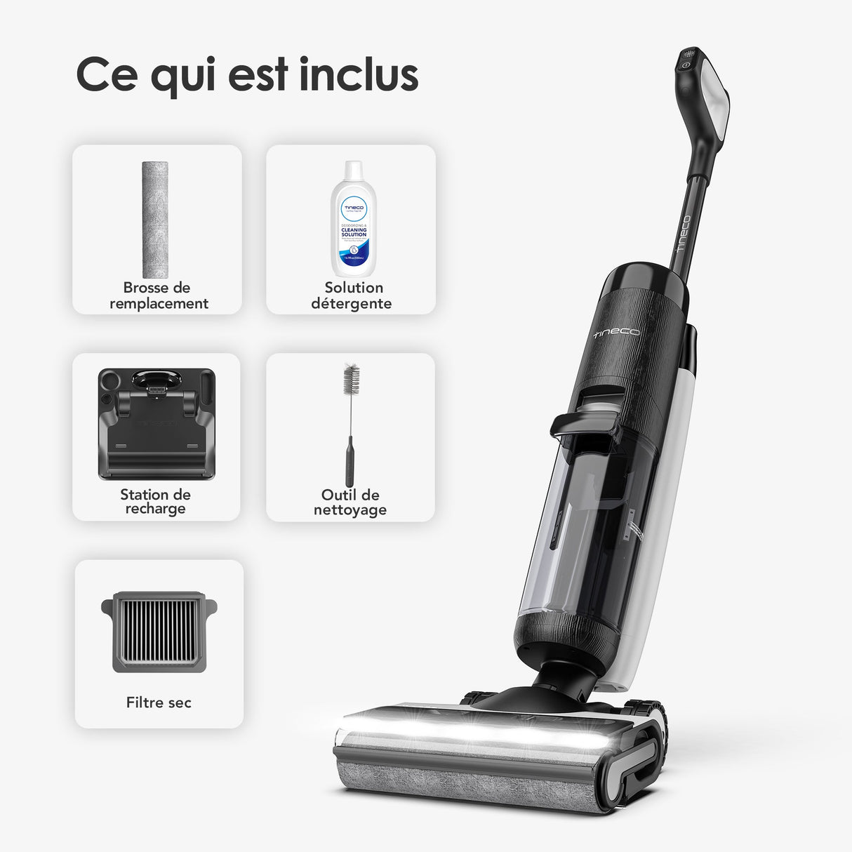 Tineco FLOOR ONE S7 PRO Aspirateur et Laveur Sec et Humide sans Fil Intelligent, Aspirateur Laveur, aspirateur laveur sans fil, aspirateur lavant, aspirateur sans fil,aspirateur balai