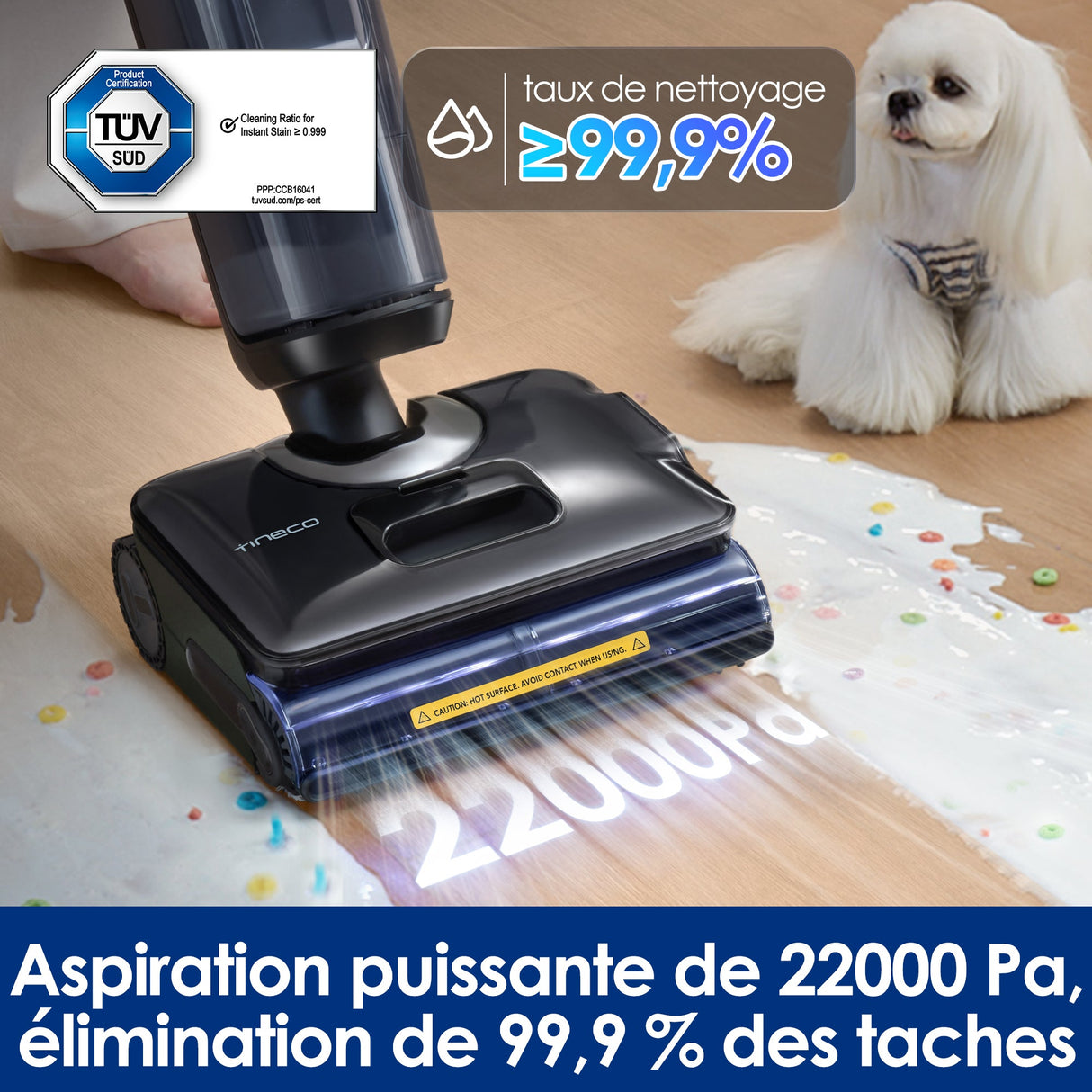 Tineco FLOOR ONE S7 Stretch Steam Aspirateur Balai Vapeur Sans Fil Tout-en-Un - Tineco FR