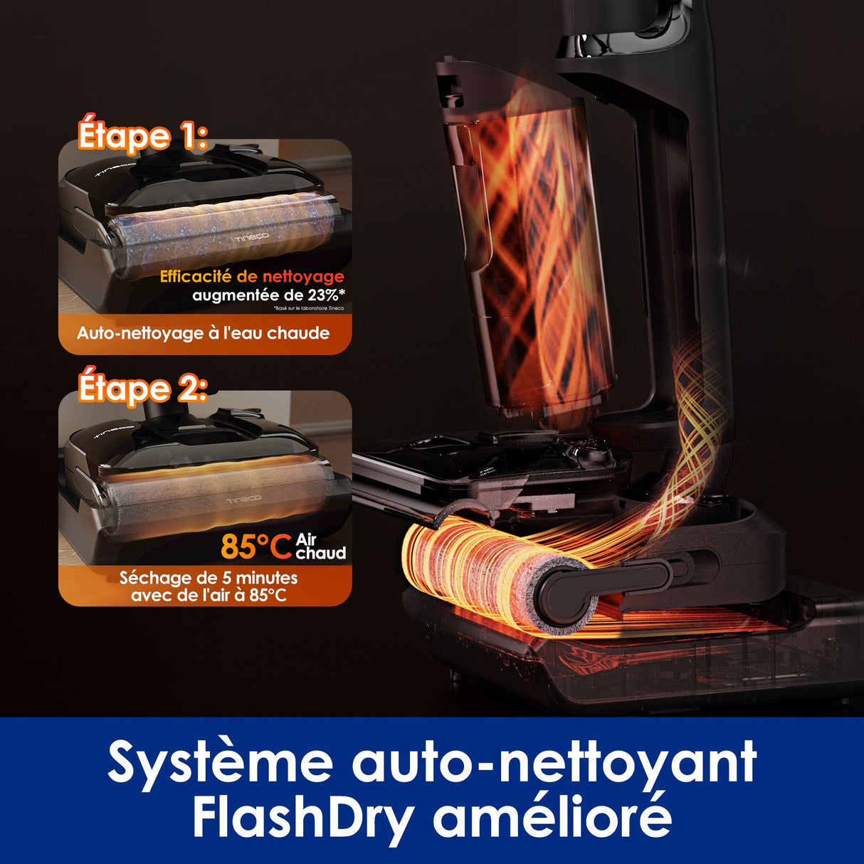 Tineco Floor ONE S7 Stretch Ultra Aspirateur Sec et Humide Sans Fil, Aspirateur Laveur, aspirateur laveur sans fil, aspirateur lavant, aspirateur sans fil,aspirateur balai