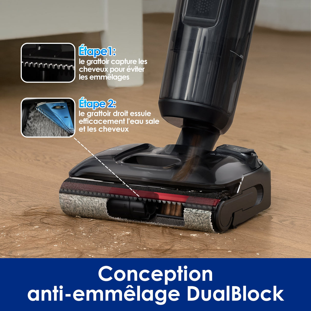 Tineco Floor ONE S7 Stretch Ultra Aspirateur Sec et Humide Sans Fil, Aspirateur Laveur, aspirateur laveur sans fil, aspirateur lavant, aspirateur sans fil,aspirateur balai