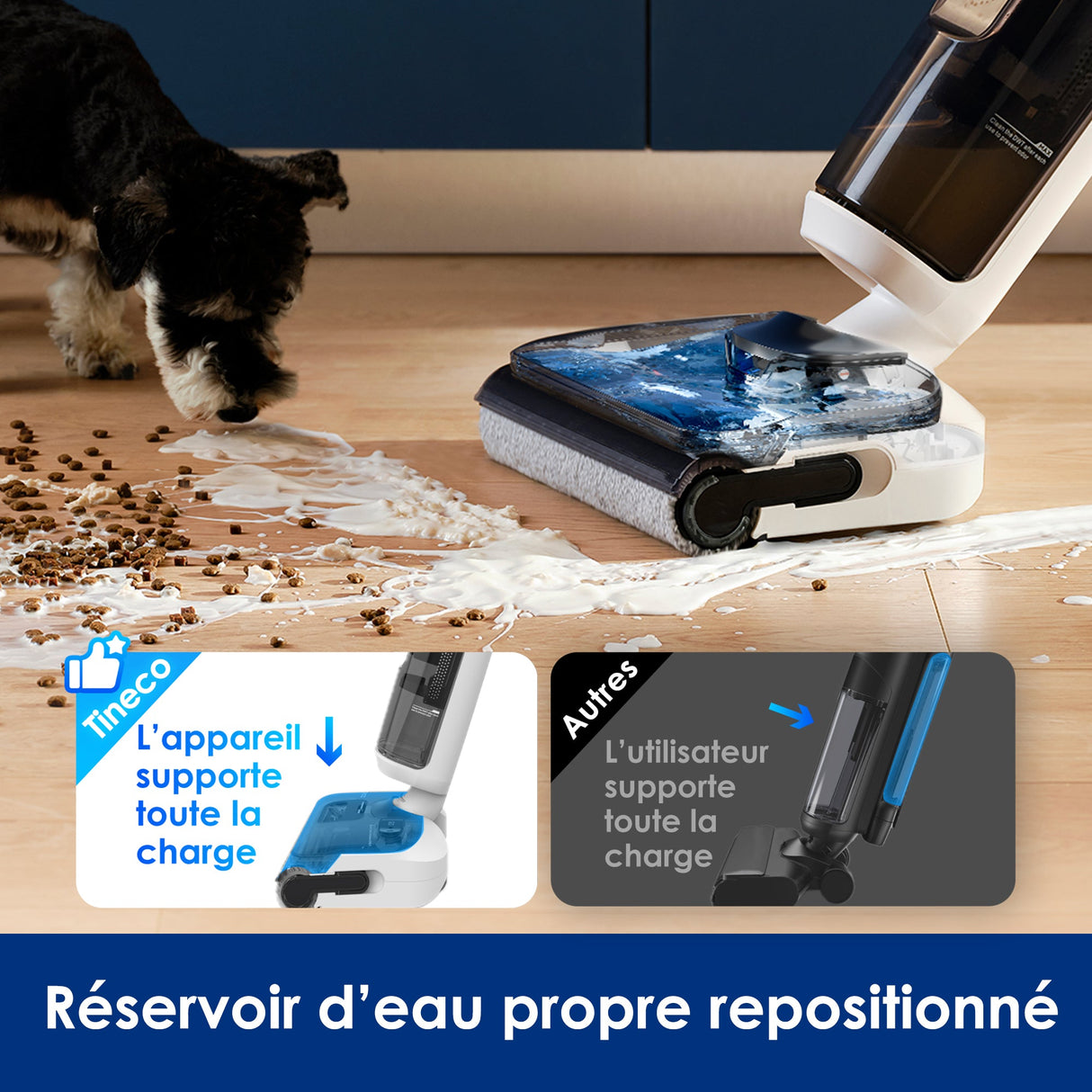 Tineco Floor ONE STRETCH S6 Aspirateur Eau et Poussière Laveur de Sols, aspirateur laveur sans fil, aspirateur lavant, aspirateur sans fil,aspirateur balai