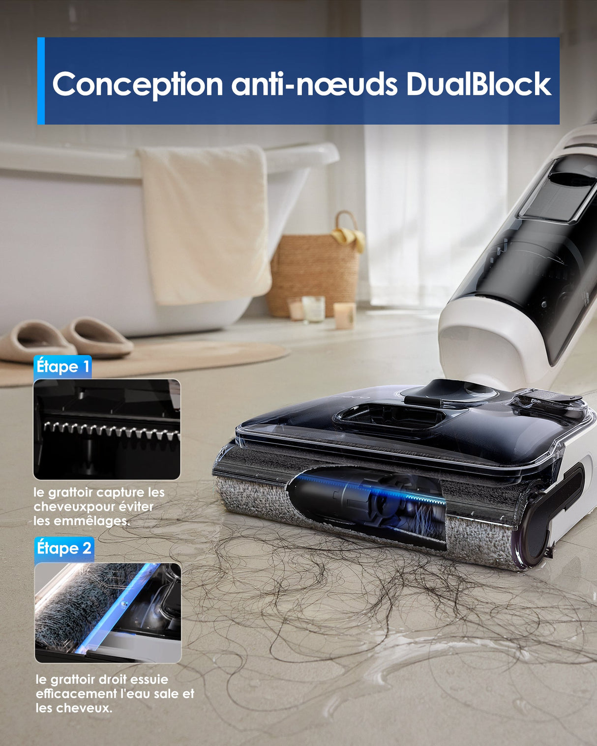 Tineco Floor ONE Switch S6 Stretch Aspirateur Laveur Sec Et Humide, aspirateur laveur sans fil, aspirateur lavant, aspirateur sans fil,aspirateur balai