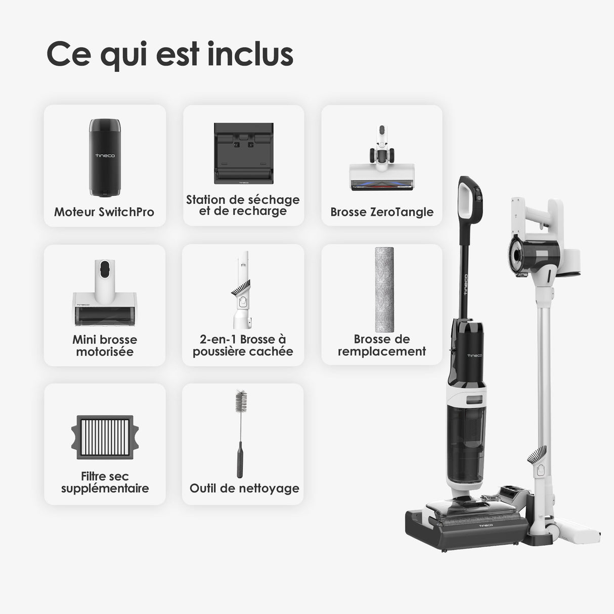 Tineco Floor ONE Switch S6 Stretch Aspirateur Laveur Sec Et Humide - Tineco FR