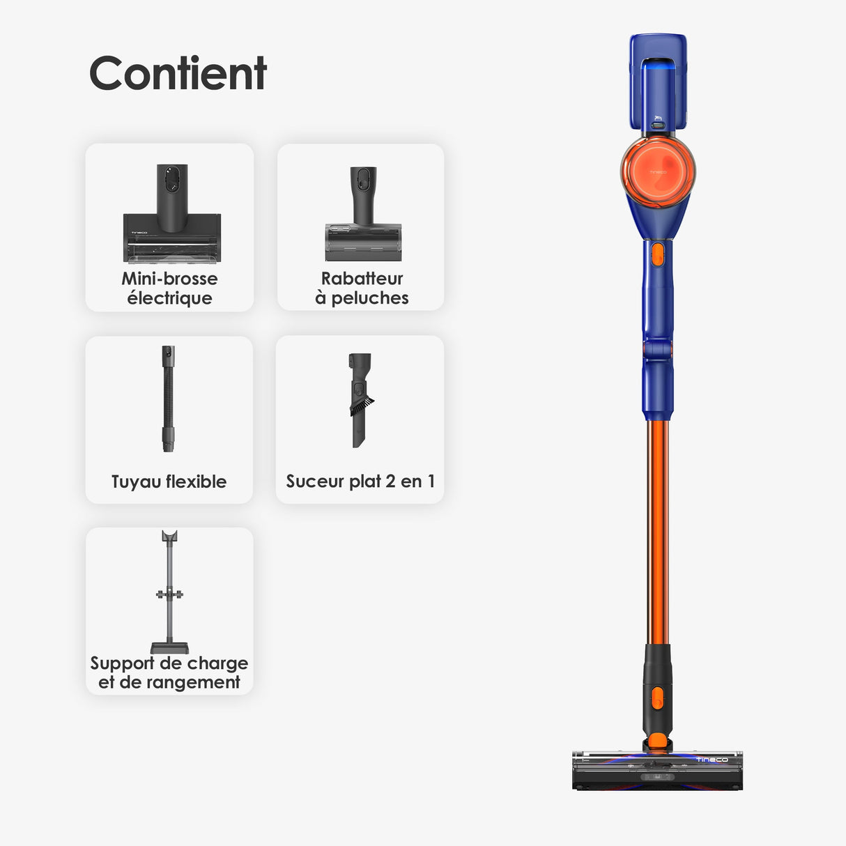 Tineco Pure One S70 Aspirateur Balai sans Fil(Orange) - Tineco FR