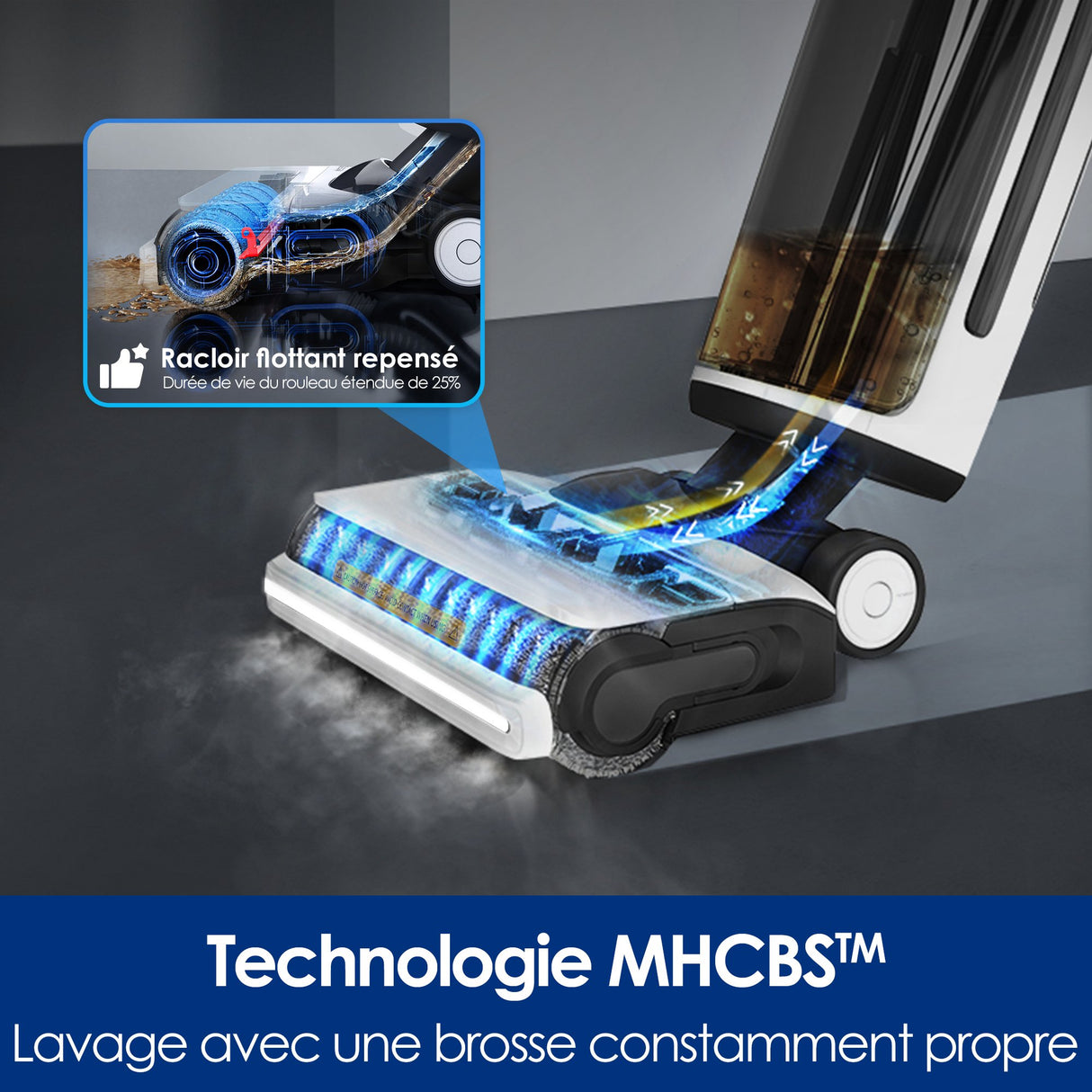 Tineco FLOOR ONE S7 Steam Balai Vapeur Sans-Fil, Aspirateur Laveur, aspirateur laveur sans fil, aspirateur lavant, aspirateur sans fil,aspirateur balai