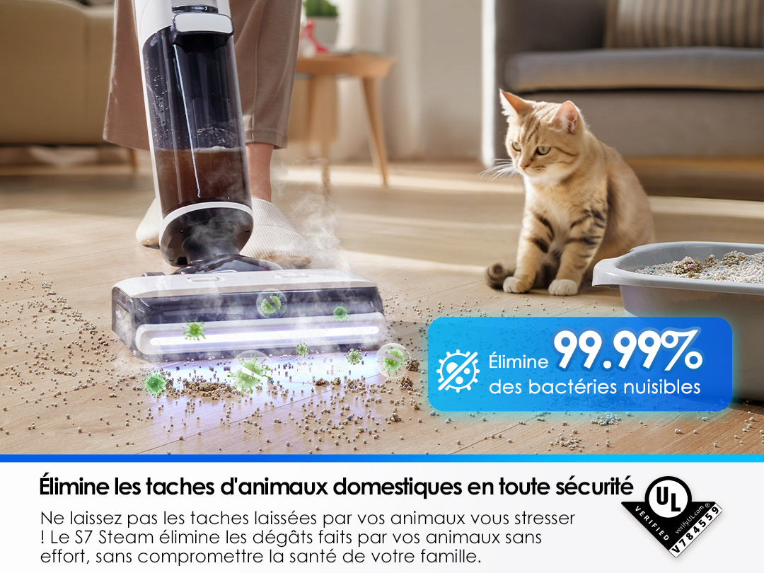 Tineco FLOOR ONE S7 Steam Balai Vapeur Sans-Fil, Aspirateur Laveur, aspirateur laveur sans fil, aspirateur lavant, aspirateur sans fil,aspirateur balai