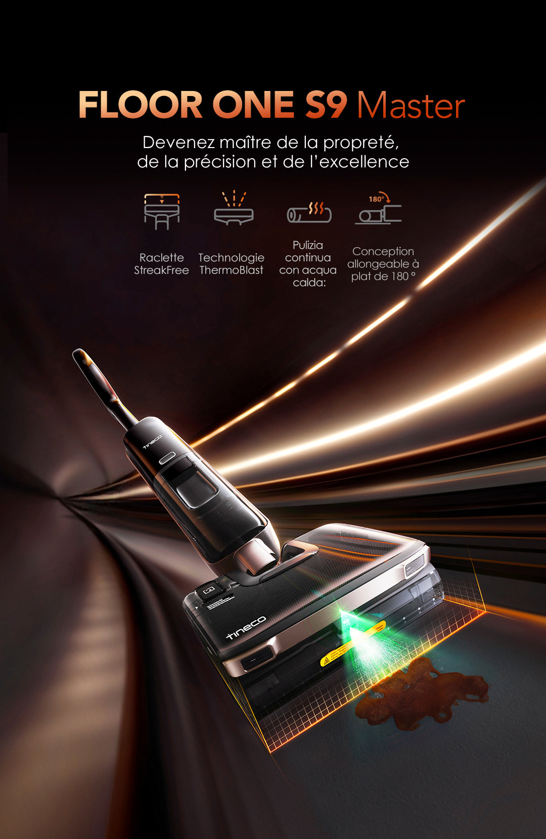 Tineco Floor One S9 Master Aspirateur Laveur, aspirateur, aspirateur laveur, aspirateur balai, aspirateur sans fil, meilleur aspirateur laveur, aspirateur eau et poussière, tineco s7 pro, tineco s5