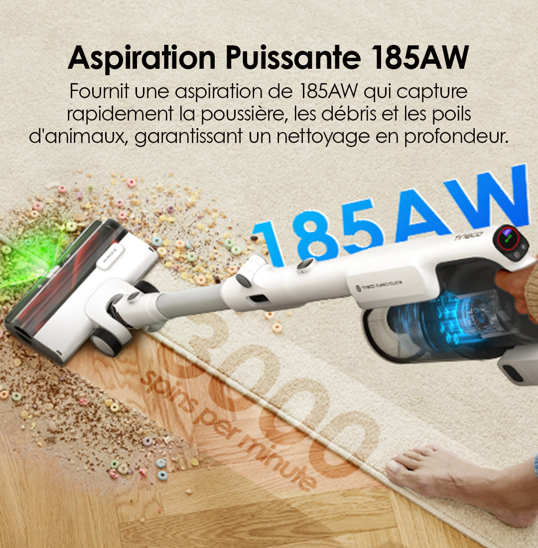 Tineco PURE ONE A50S PLUS Aspirateur Balai Sans Fil, aspirateur laveur, aspirateur laveur sans fil, aspirateur lavant, aspirateur sans fil,aspirateur balai