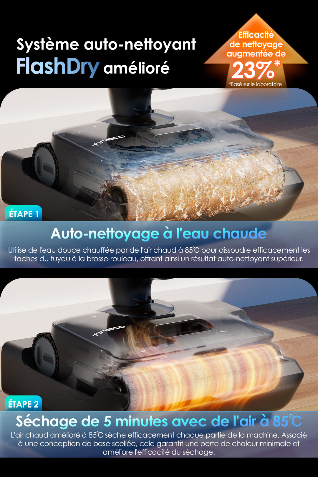Tineco Floor One S9 Artist Aspirateur Laveur, aspirateur laveur sans fil, aspirateur lavant, aspirateur sans fil,aspirateur balai