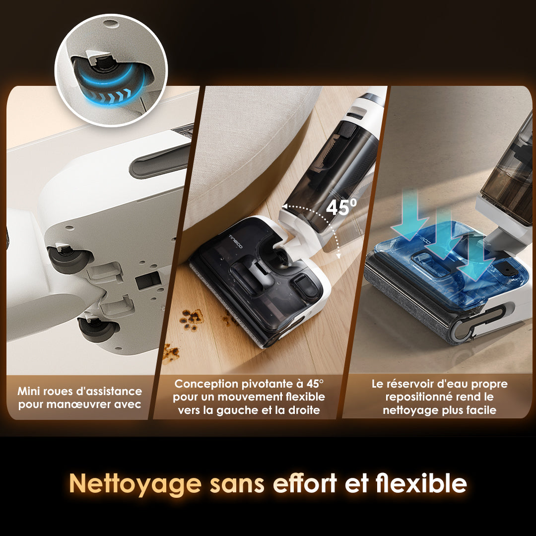 Tineco Floor ONE Switch S6 Stretch Aspirateur Laveur Sec Et Humide, aspirateur laveur sans fil, aspirateur lavant, aspirateur sans fil,aspirateur balai