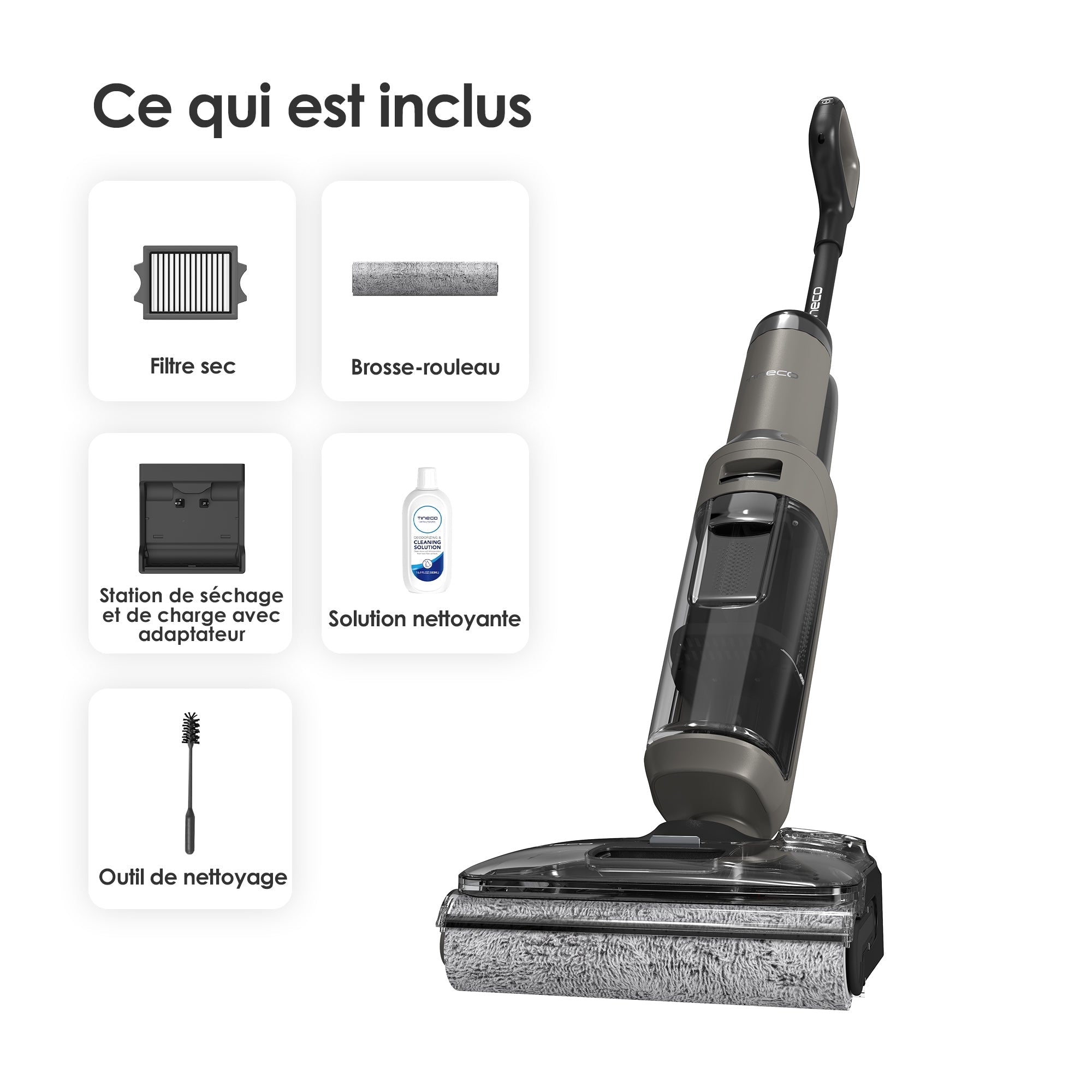 Tineco FLOOR ONE i6 Stretch Aspirateur Sec et Humide, Tineco Floor ONE STRETCH S6 Aspirateur Eau et Poussière Laveur de Sols, aspirateur laveur sans fil, aspirateur lavant, aspirateur sans fil,aspirateur balai