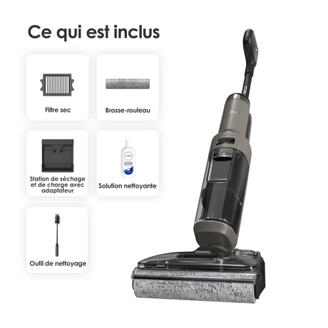 Tineco FLOOR ONE i6 Stretch Aspirateur Sec et Humide, Tineco Floor ONE STRETCH S6 Aspirateur Eau et Poussière Laveur de Sols, aspirateur laveur sans fil, aspirateur lavant, aspirateur sans fil,aspirateur balai