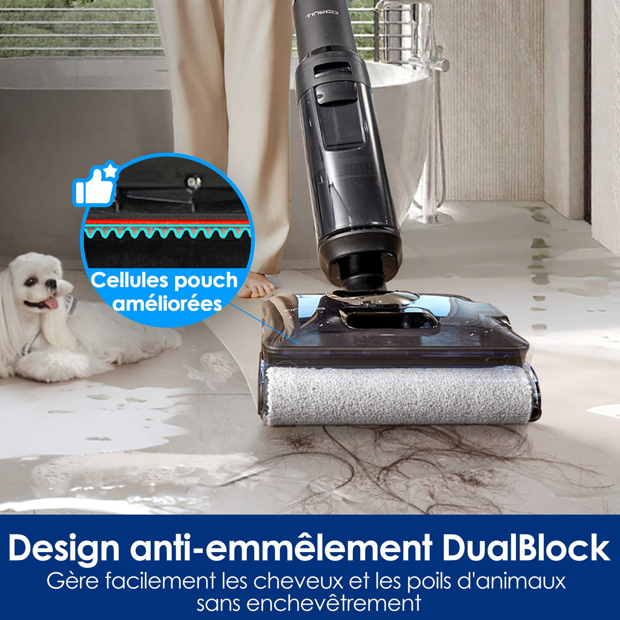 Tineco FLOOR ONE S7 Stretch Steam Aspirateur Balai Vapeur Sans Fil Tout - en - Un - Tineco FR