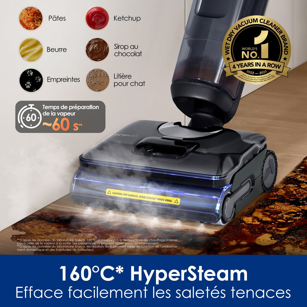 Tineco FLOOR ONE S7 Stretch Steam Aspirateur Balai Vapeur Sans Fil Tout-en-Un - Tineco FR