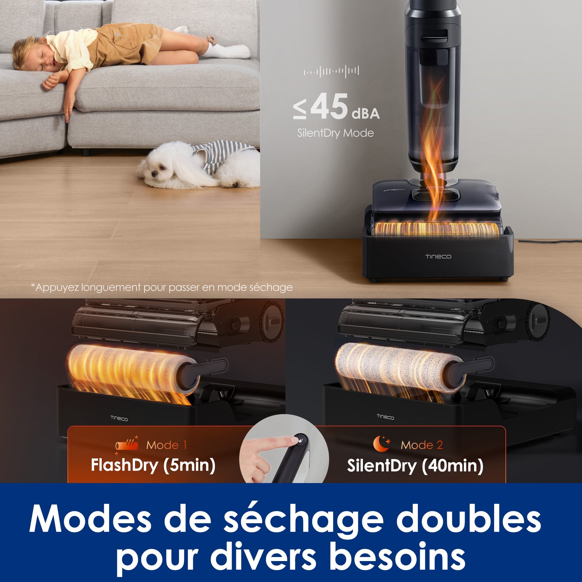 Tineco FLOOR ONE S7 Stretch Steam Aspirateur Balai Vapeur Sans Fil Tout - en - Un - Tineco FR