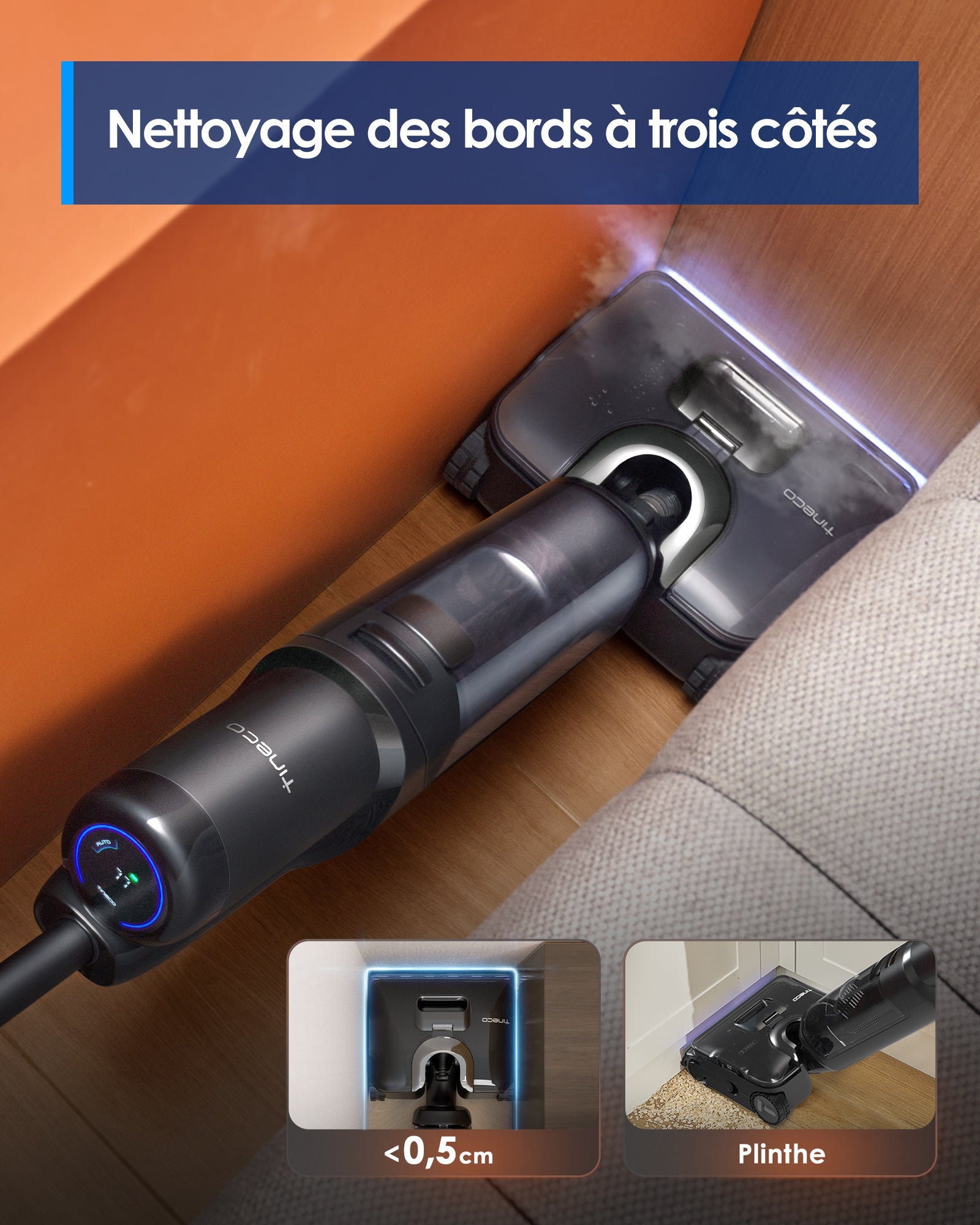 Tineco FLOOR ONE S7 Stretch Steam Aspirateur Balai Vapeur Sans Fil Tout - en - Un - Tineco FR