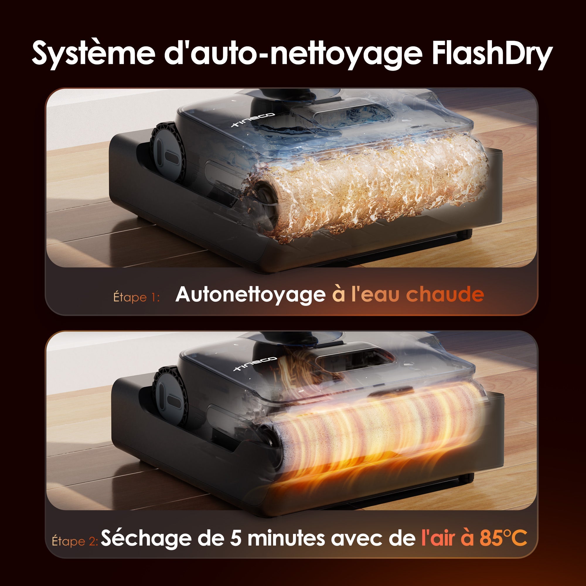 Tineco FLOOR ONE S7 Stretch Steam Aspirateur Balai Vapeur Sans Fil Tout - en - Un - Tineco FR