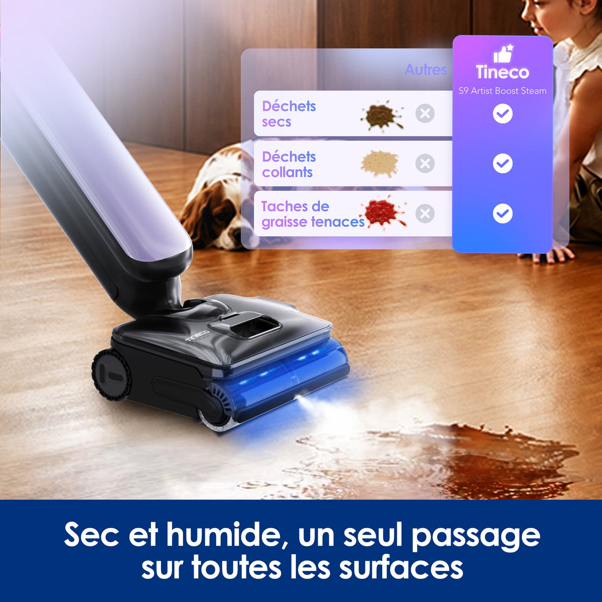 Tineco Floor One S9 Artist Boost Steam Aspirateur Laveur - Tineco FR