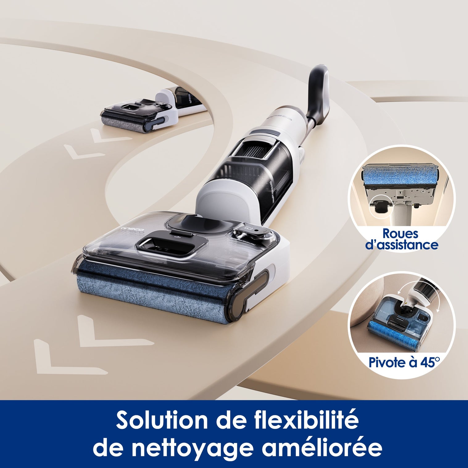 Tineco Floor One S5 Intelligent Aspirateur Eau et Poussière sans Fil