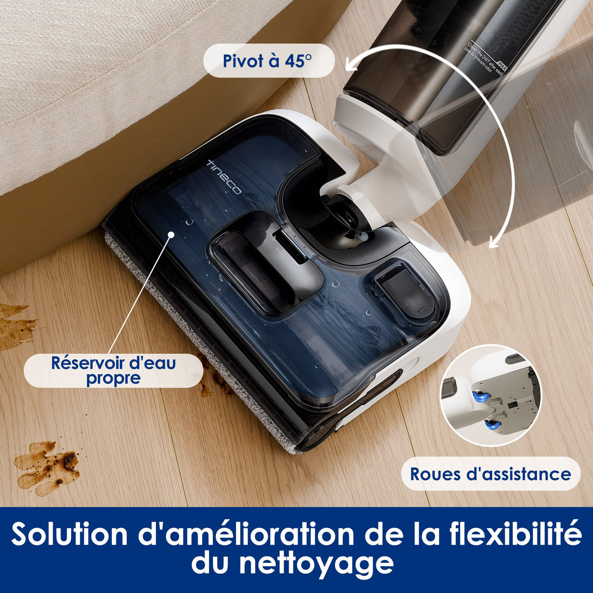 Tineco Floor ONE STRETCH S6 Aspirateur Eau et Poussière Laveur de Sols - Tineco FR