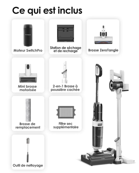 Tineco Floor ONE Switch S6 Stretch Aspirateur Laveur Sec Et Humide, aspirateur laveur sans fil, aspirateur lavant, aspirateur sans fil,aspirateur balai