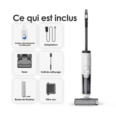 Tineco iFLOOR 5 Nettoyeur de Sol, aspirateur laveur, aspirateur laveur sans fil, aspirateur lavant, aspirateur sans fil,aspirateur balai