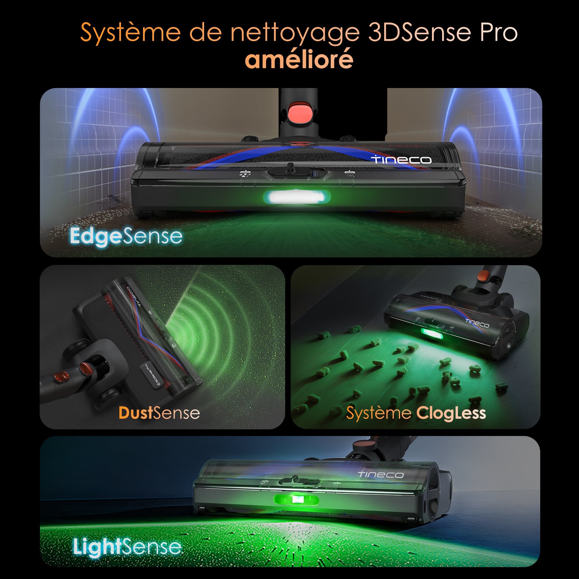 Tineco Pure One S70 Aspirateur Balai sans Fil(Orange) - Tineco FR