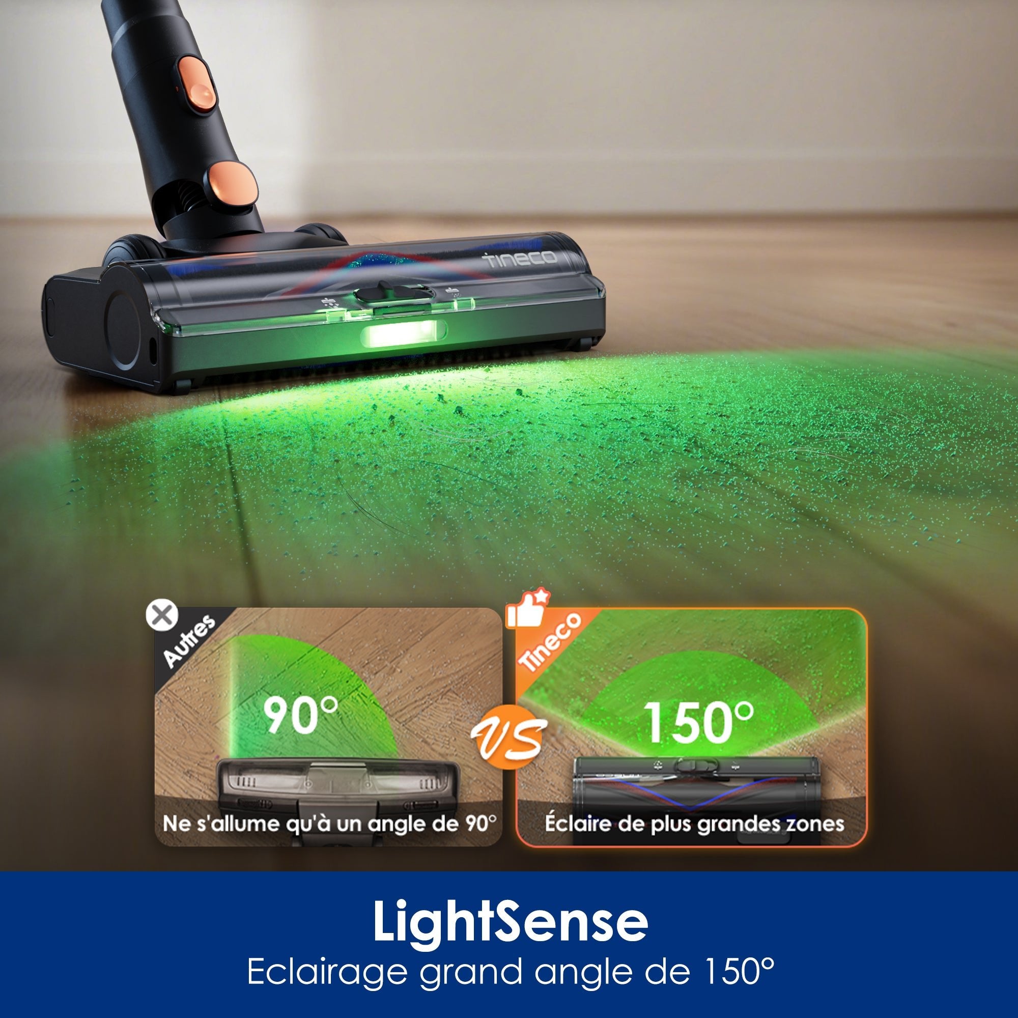 Tineco Pure One S70 Aspirateur Balai sans Fil(Orange) - Tineco FR