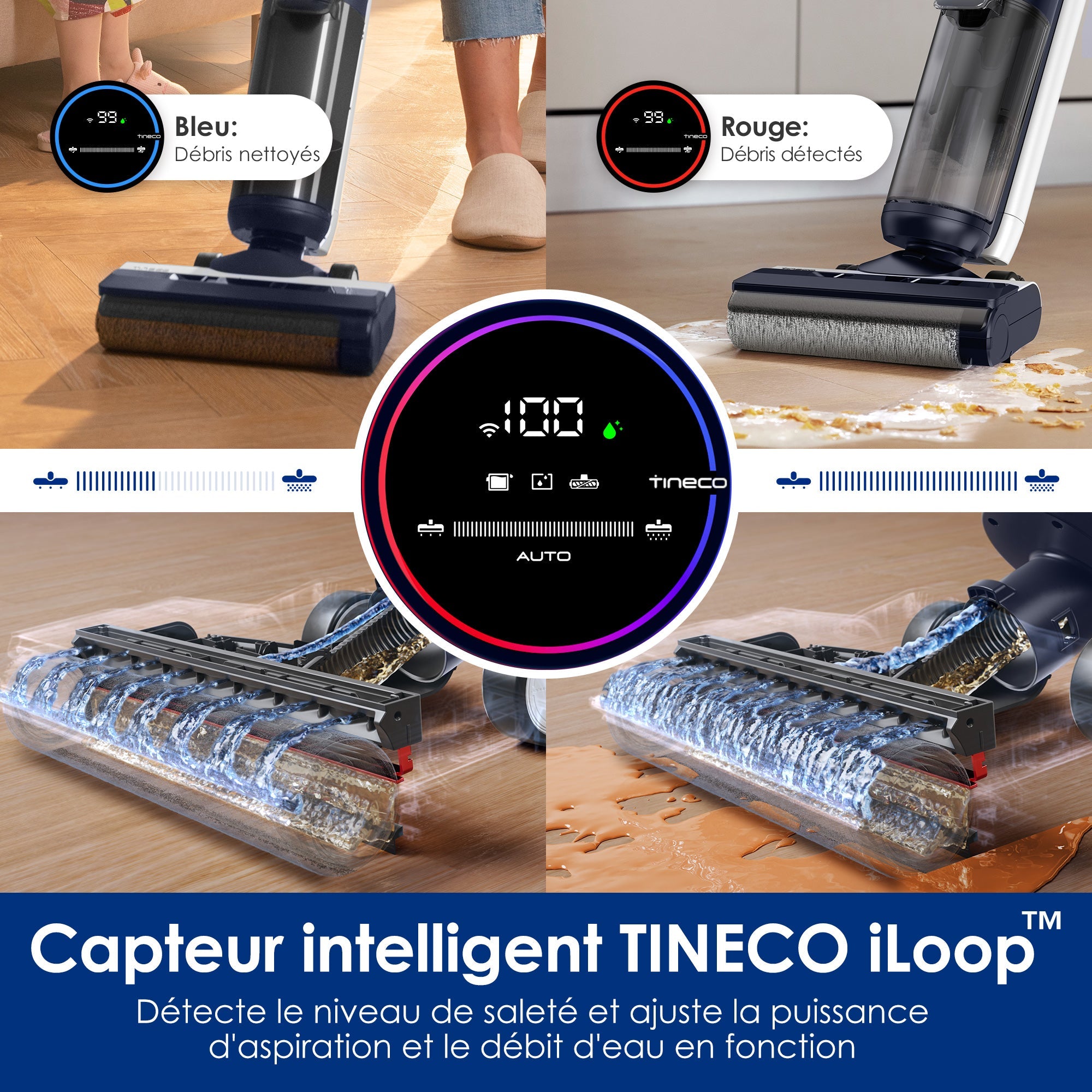 Tineco Floor One S5 Intelligent Aspirateur Eau Et Poussière Sans Fil